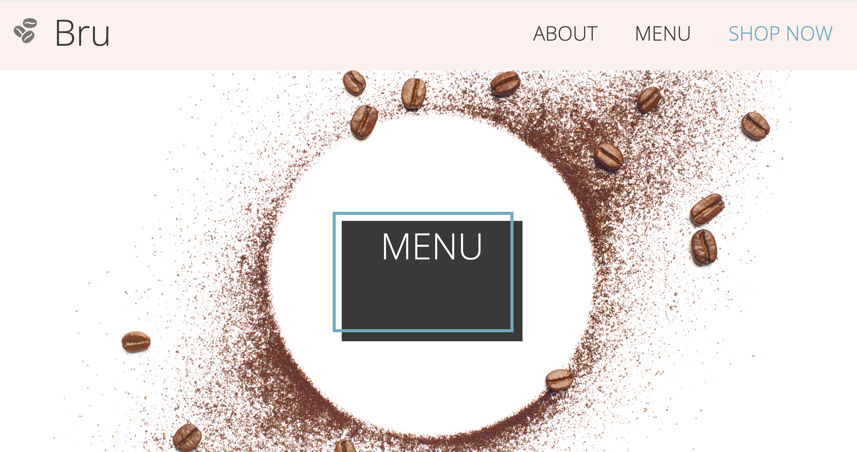 Menu Page Hero element